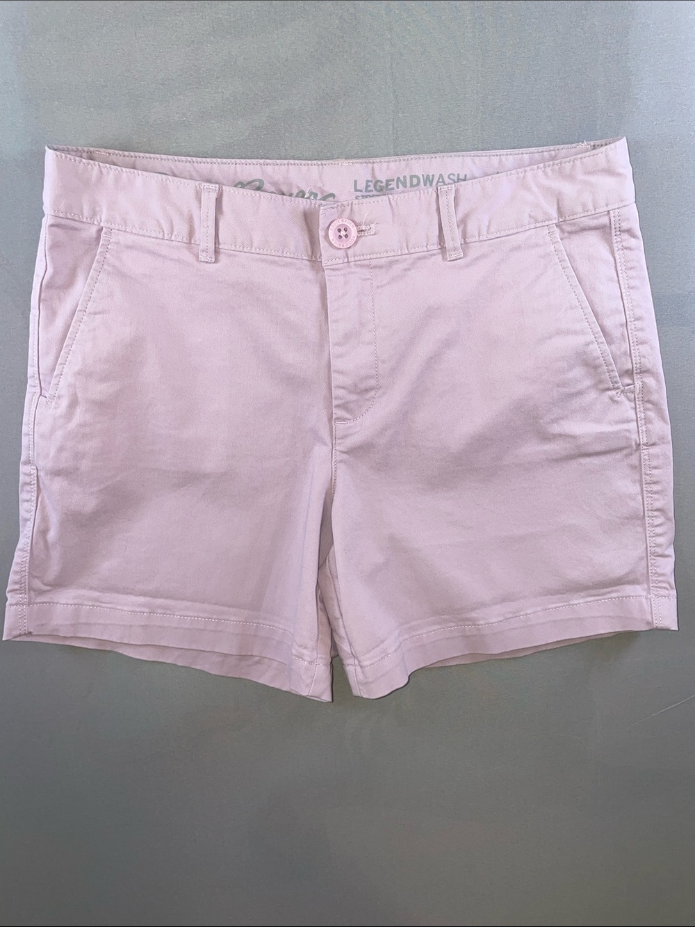 Eddie Bauer Lavender Boyfriend Mid Rise Legend Wash Chino 5” Shorts Size 2